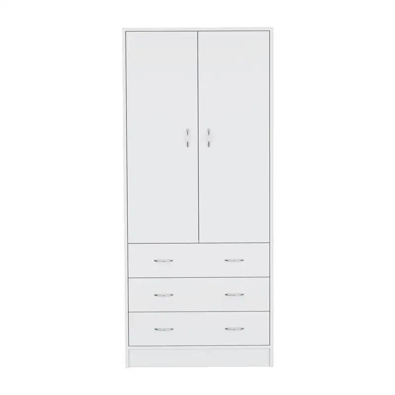 White Bedroom Armoire, Stylish Storage Wardrobe, Elegant Design for Any Room